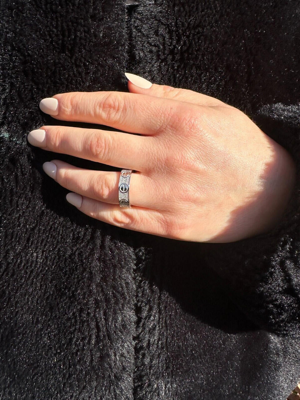 MOISSANITE Love Ring Eternity Band - 925 Silver