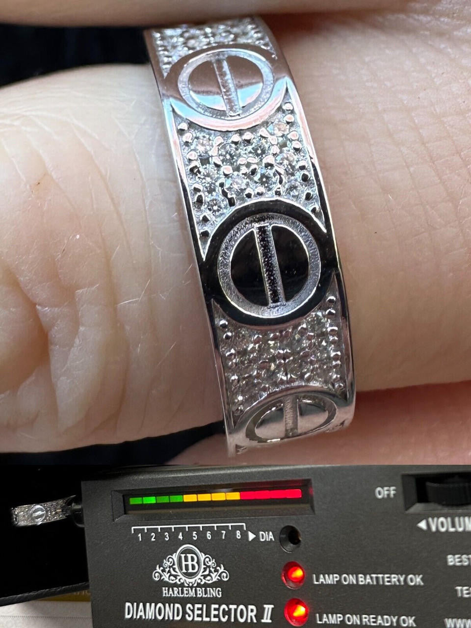 MOISSANITE Love Ring Eternity Band - 925 Silver