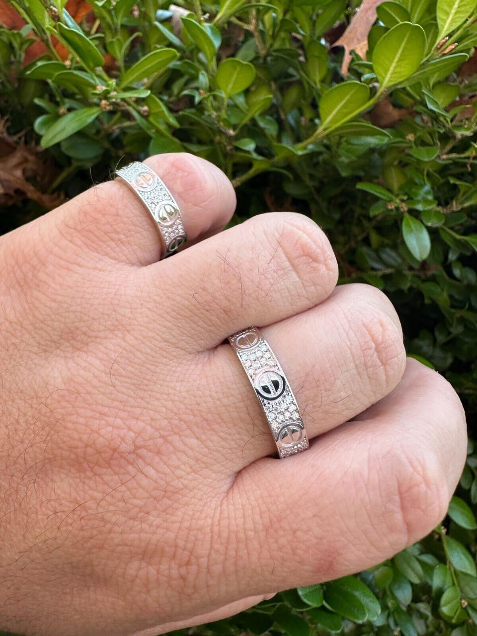 MOISSANITE Love Ring Eternity Band - 925 Silver