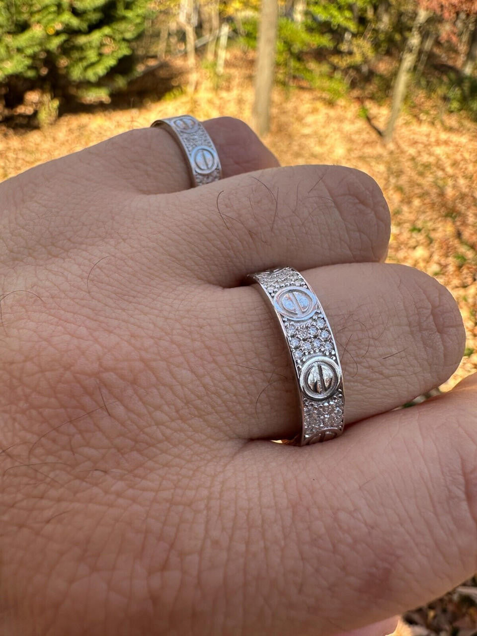 MOISSANITE Love Ring Eternity Band - 925 Silver