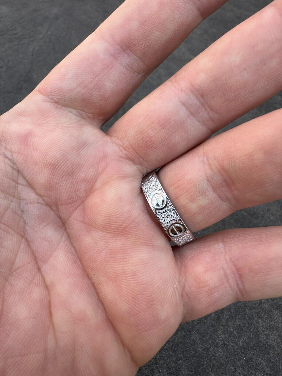 MOISSANITE Love Ring Eternity Band - 925 Silver