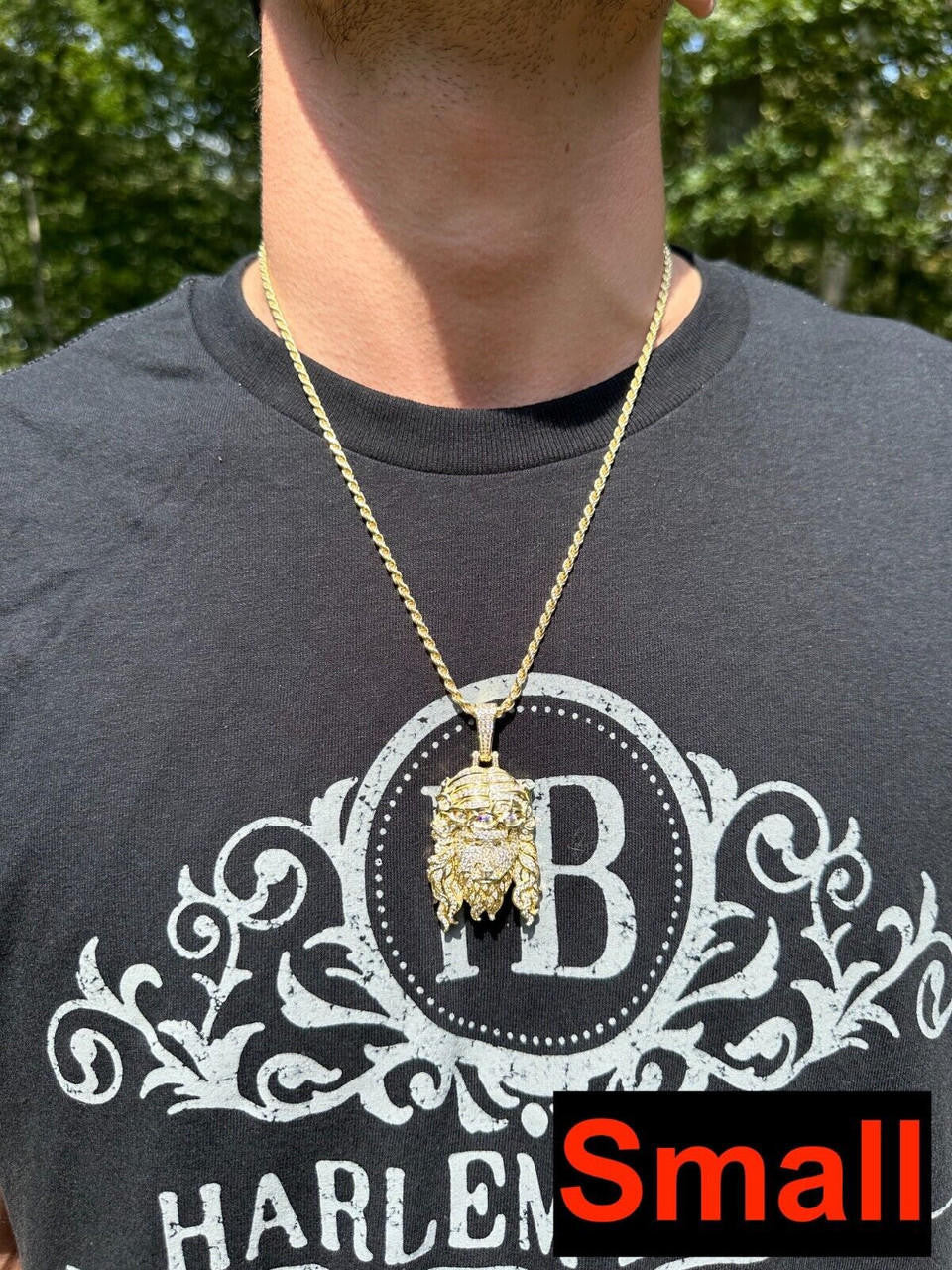 MOISSANITE Iced Out Hip Hop Jesus Pendant - 10k Yellow Gold - 2 Sizes 2.25"-3"