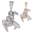 MOISSANITE Spiderman Iced Out Pendant - 14k Gold Vermeil Or 925 Silver - Large 2.5"