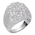 MOISSANITE The Dapper Don Large Stone Iced Out Ring - 925 Silver