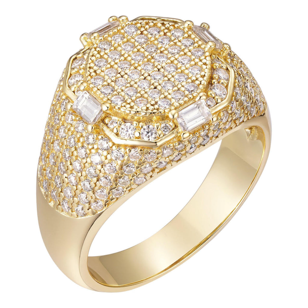 MOISSANITE The Rizz Iced Out Ring - 14k Gold Vermeil 925 Silver