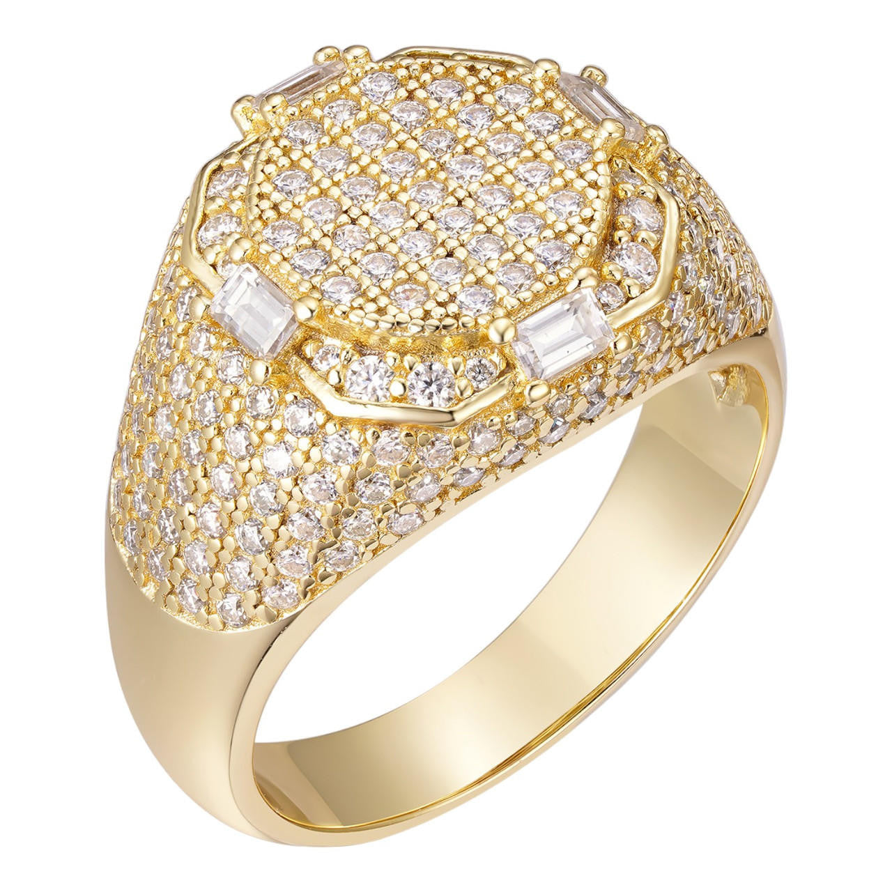 MOISSANITE The Rizz Iced Out Ring - 14k Gold Vermeil 925 Silver