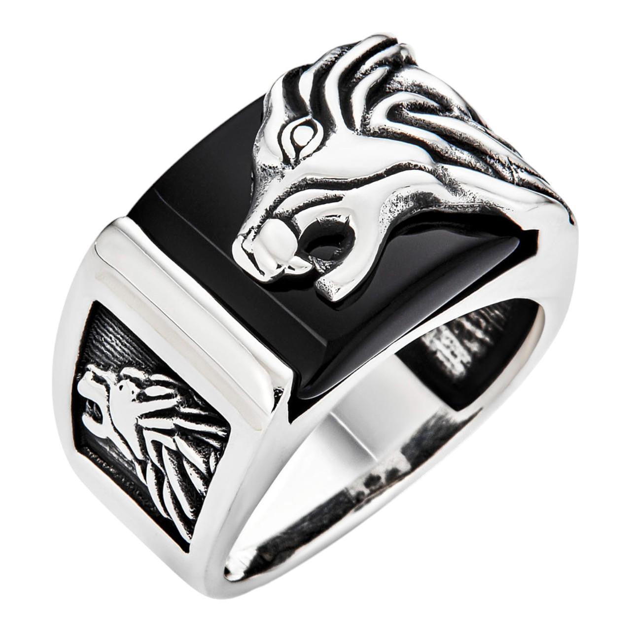 Nothern Spirits Wolf Ring - 925 Silver Oxidized - Plain