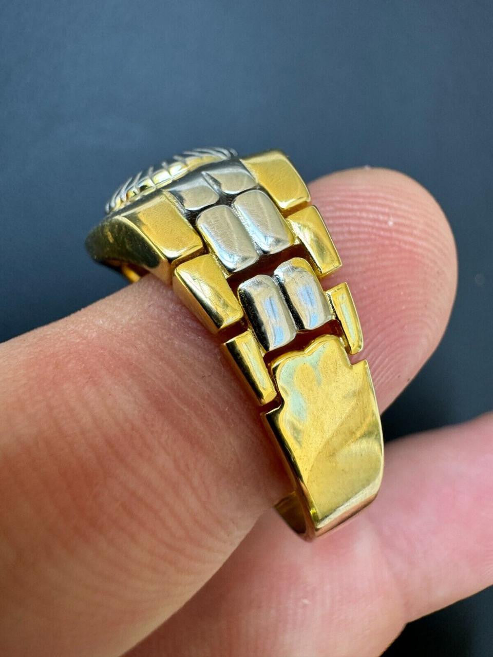 Presidential Watch Star Ring - CZ Stones -  14k Gold Vermeil 925 Silver