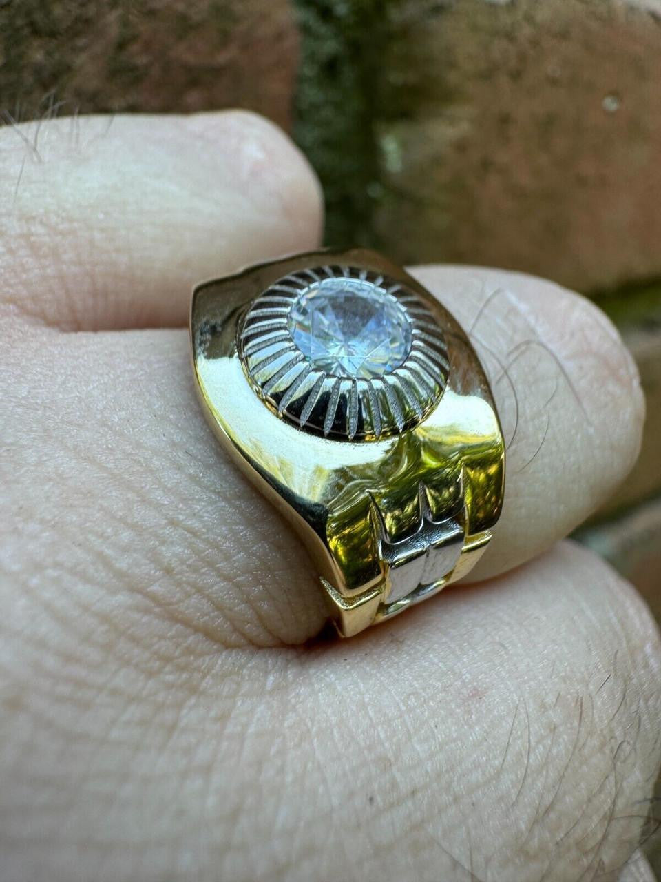 Presidential Watch Star Ring - CZ Stones -  14k Gold Vermeil 925 Silver