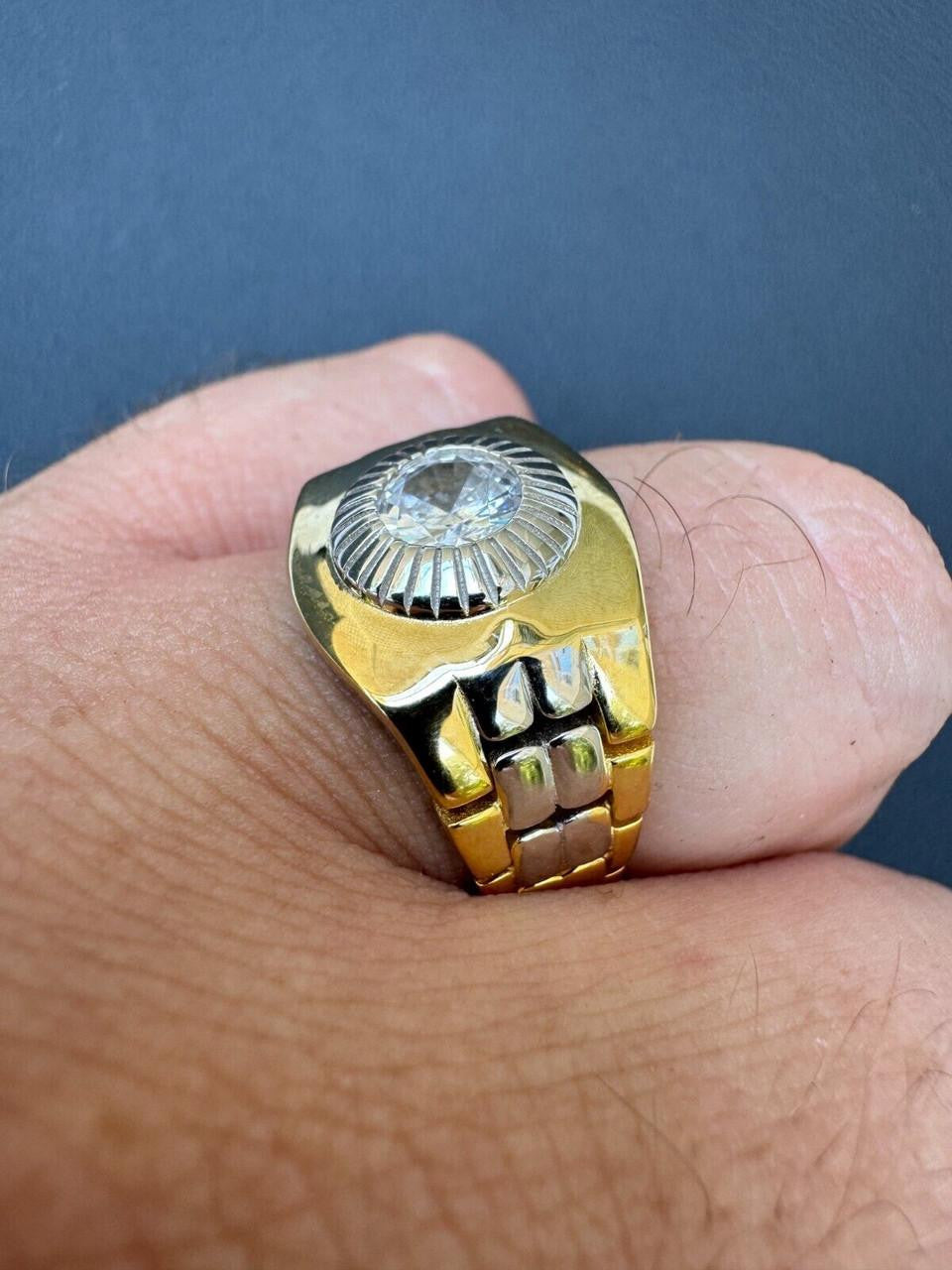 Presidential Watch Star Ring - CZ Stones -  14k Gold Vermeil 925 Silver