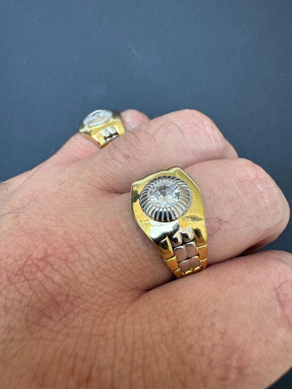 Presidential Watch Star Ring - CZ Stones -  14k Gold Vermeil 925 Silver