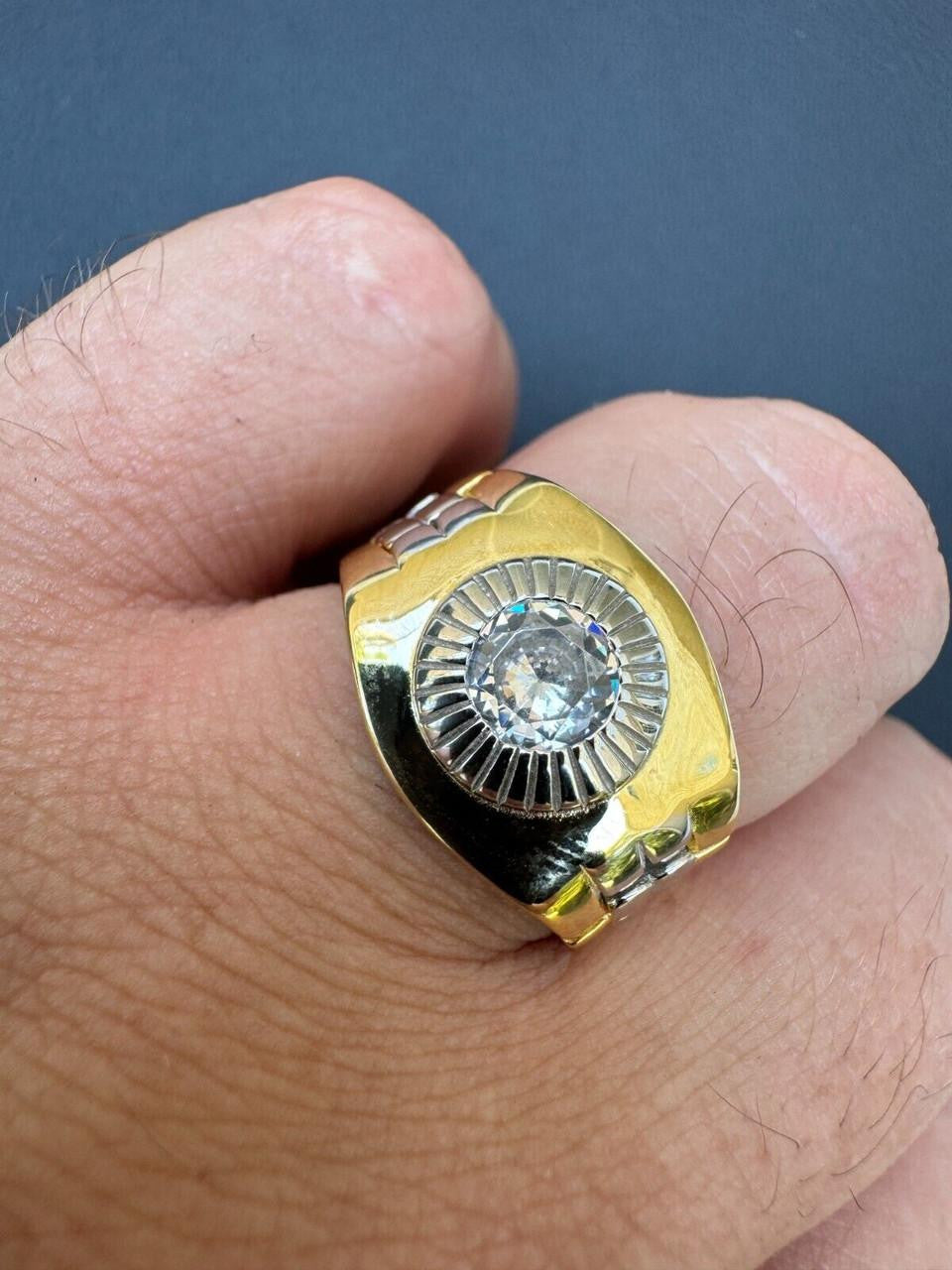 Presidential Watch Star Ring - CZ Stones -  14k Gold Vermeil 925 Silver