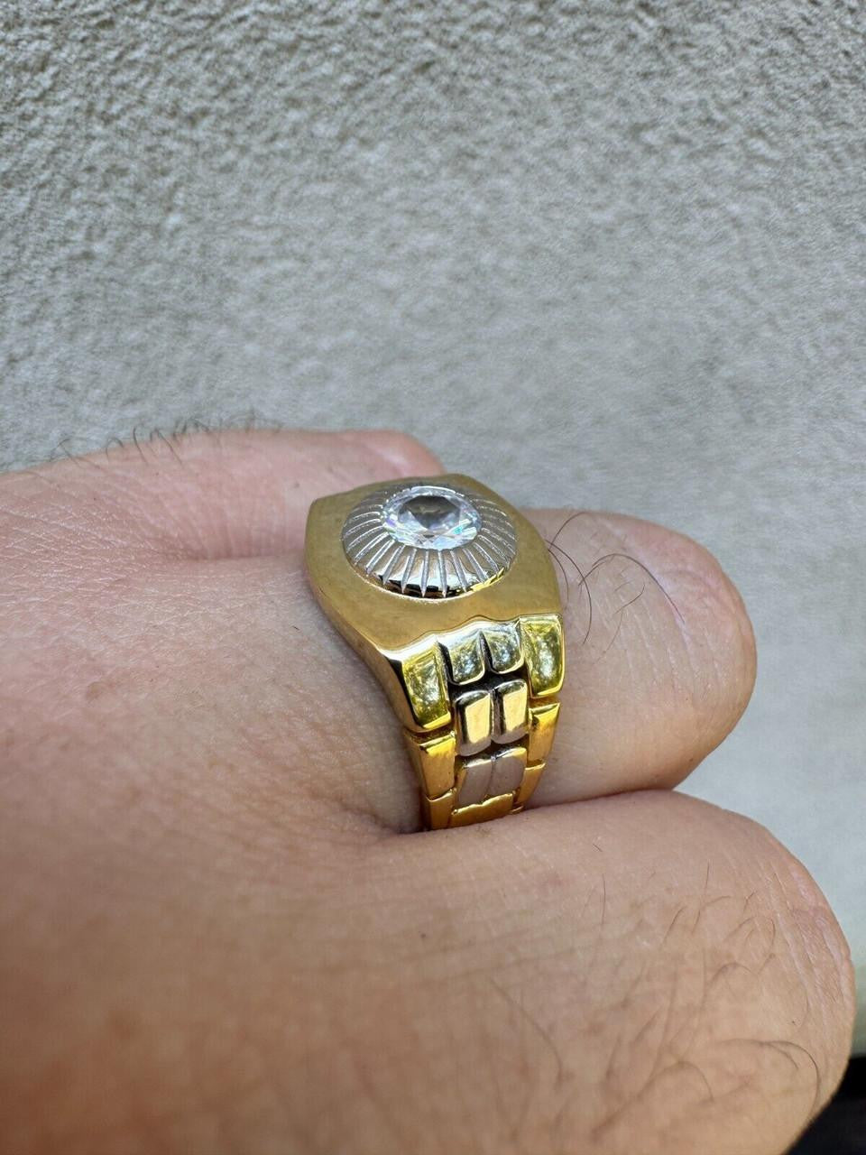 Presidential Watch Star Ring - CZ Stones -  14k Gold Vermeil 925 Silver