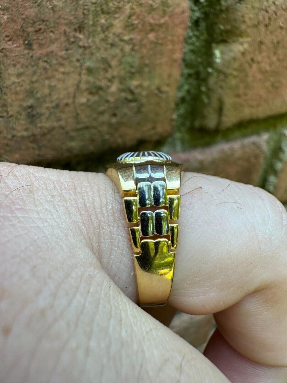 Presidential Watch Star Ring - CZ Stones -  14k Gold Vermeil 925 Silver