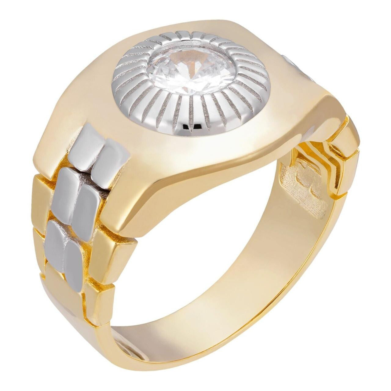 Presidential Watch Star Ring - CZ Stones -  14k Gold Vermeil 925 Silver