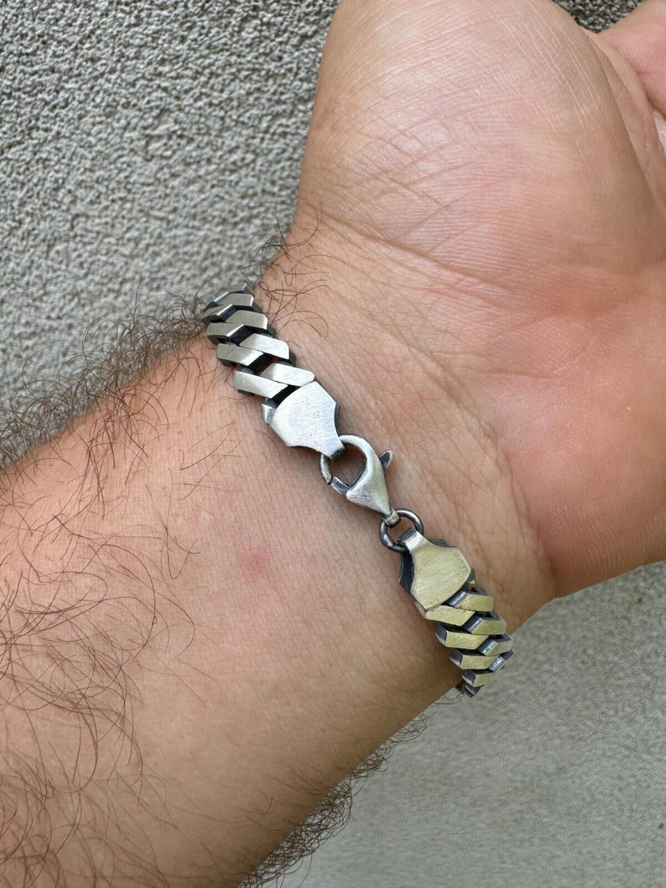 Miami Cuban Prong Bracelet - 925 Sterling Silver Oxidized Gunmetal - 7"-9" - 8.5mm