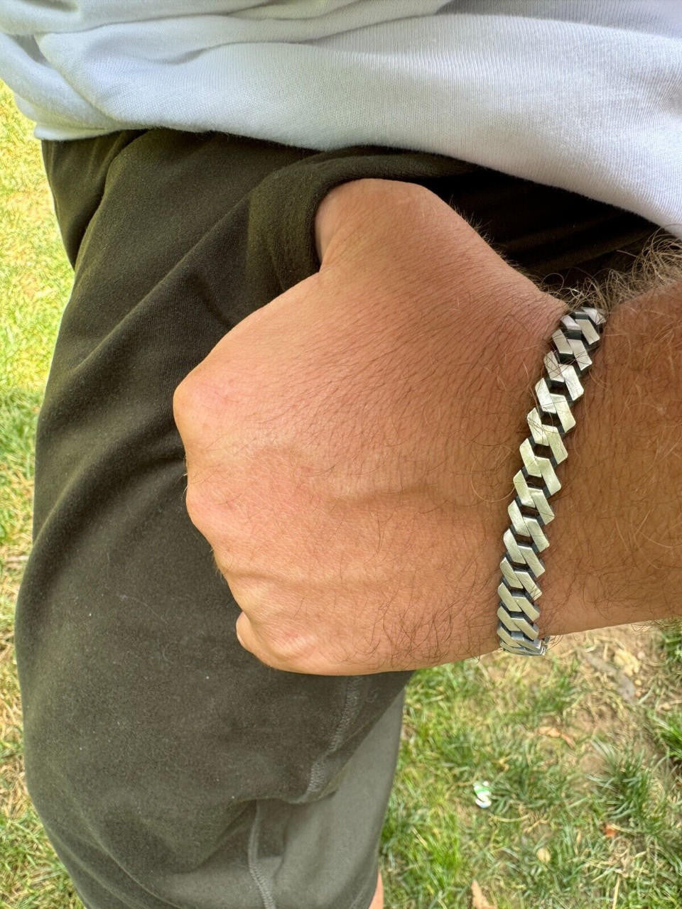 Miami Cuban Prong Bracelet - 925 Sterling Silver Oxidized Gunmetal - 7"-9" - 8.5mm