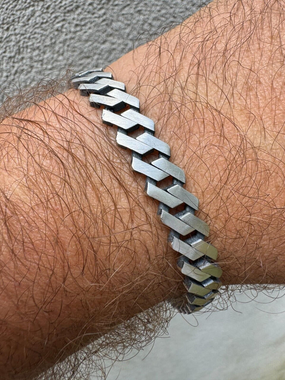 Miami Cuban Prong Bracelet - 925 Sterling Silver Oxidized Gunmetal - 7"-9" - 8.5mm