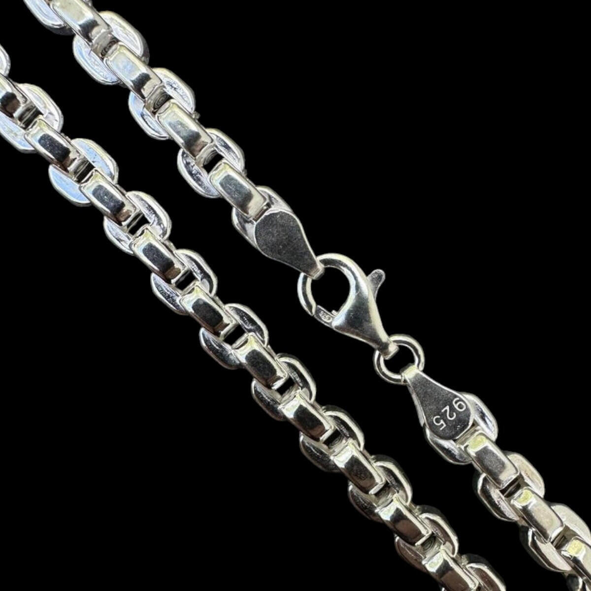 Puffed Rolo Chain Necklace Or Bracelet - Hollow 925 Sterling Silver - 7"-28" - 6mm