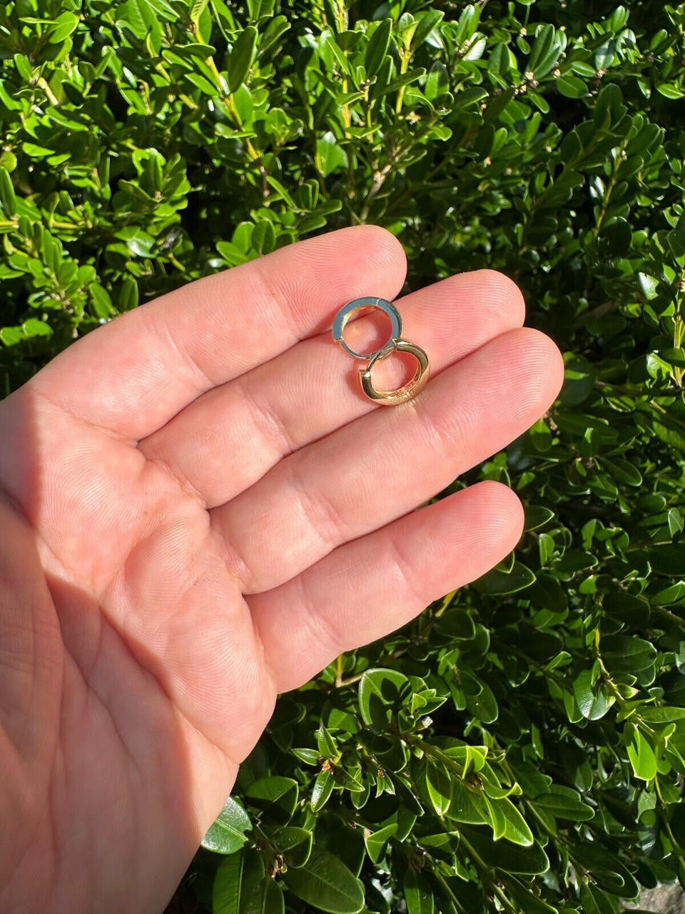 Plain Small Huggie Hoop Earrings - 14k Gold Vermeil 925 Silver - 12.5mm