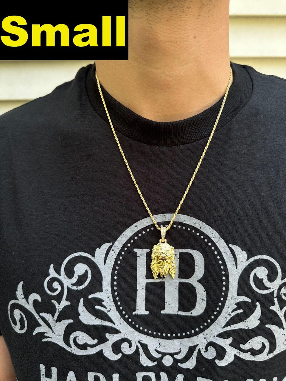 MOISSANITE #1 Bestseller Jesus Piece Pendant - 14k Gold Vermeil 925 Silver - 3 Sizes 1.5"-3"