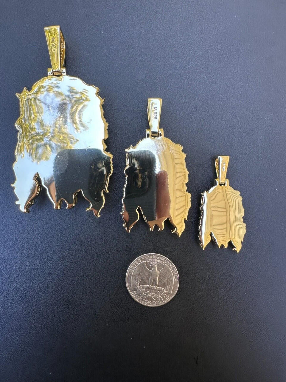 MOISSANITE #1 Bestseller Jesus Piece Pendant - 14k Gold Vermeil 925 Silver - 3 Sizes 1.5"-3"