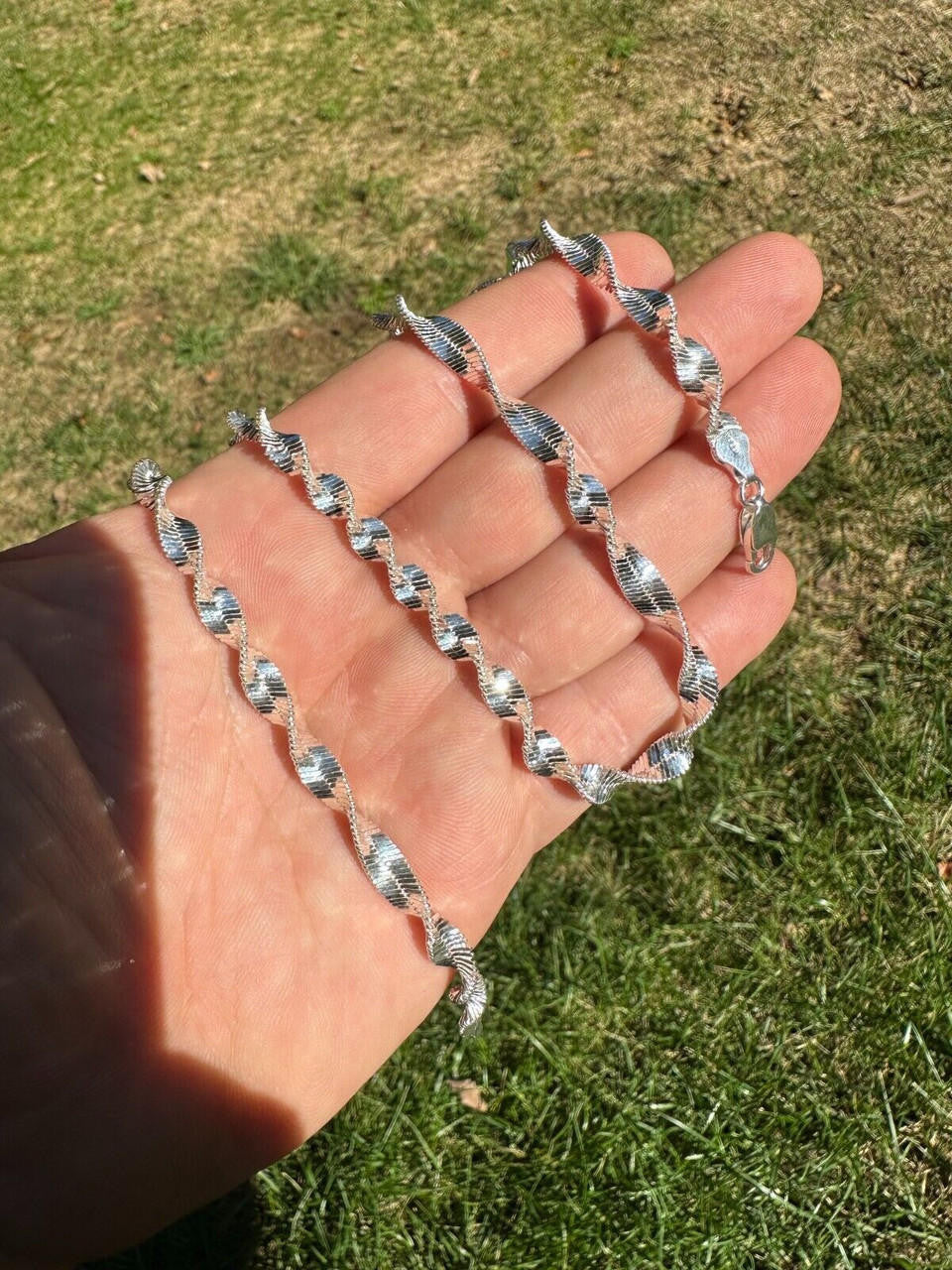 Singapore Rope Chain Necklace - 925 Sterling Silver - 14"-28" - 6mm