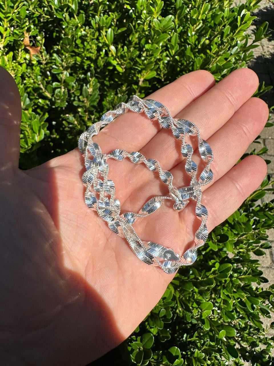 Singapore Rope Chain Necklace - 925 Sterling Silver - 14"-28" - 6mm
