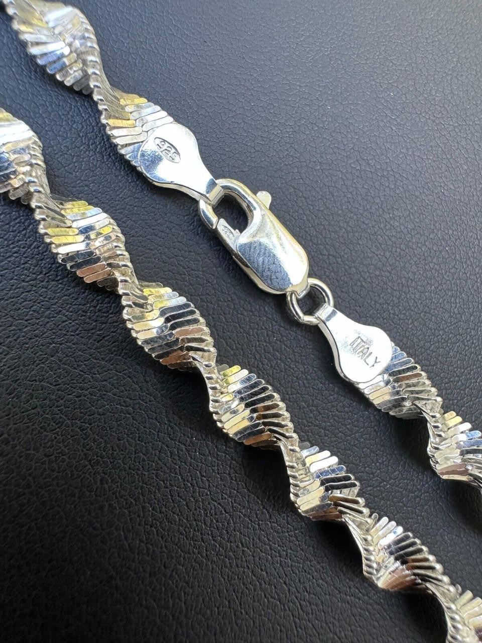 Singapore Rope Chain Necklace - 925 Sterling Silver - 14"-28" - 6mm