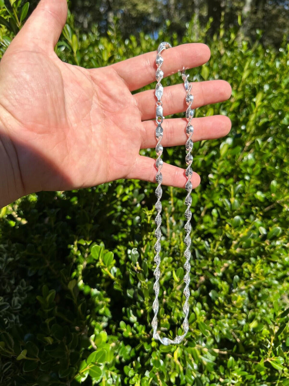 Singapore Rope Chain Necklace - 925 Sterling Silver - 14"-28" - 6mm