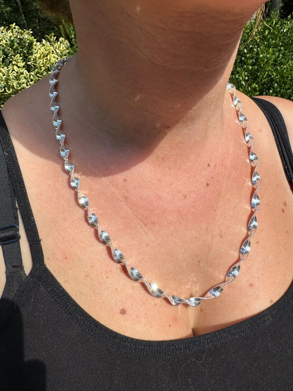 Singapore Rope Chain Necklace - 925 Sterling Silver - 14"-28" - 6mm