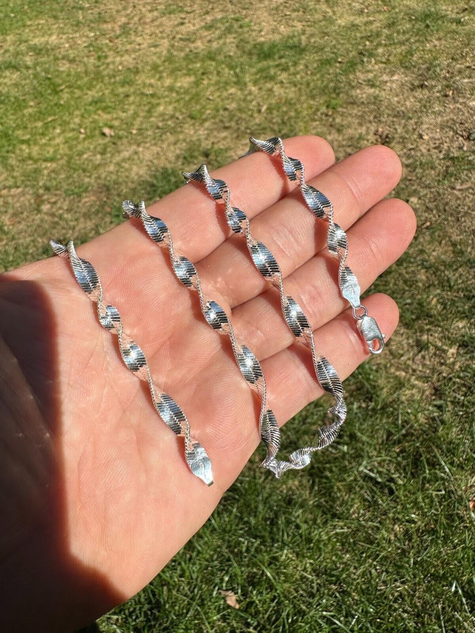 Singapore Rope Chain Necklace - 925 Sterling Silver - 14"-28" - 6mm