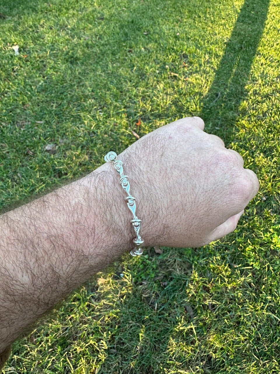 "Barbed Wire" Custom Bracelet - 925 Sterling Silver - 7"-9" - 8mm