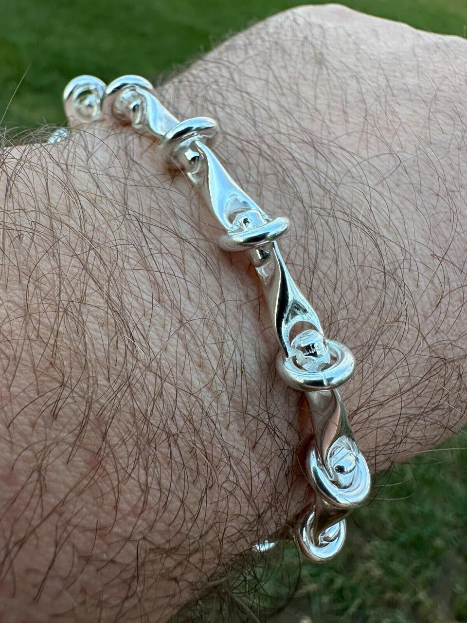 "Barbed Wire" Custom Bracelet - 925 Sterling Silver - 7"-9" - 8mm