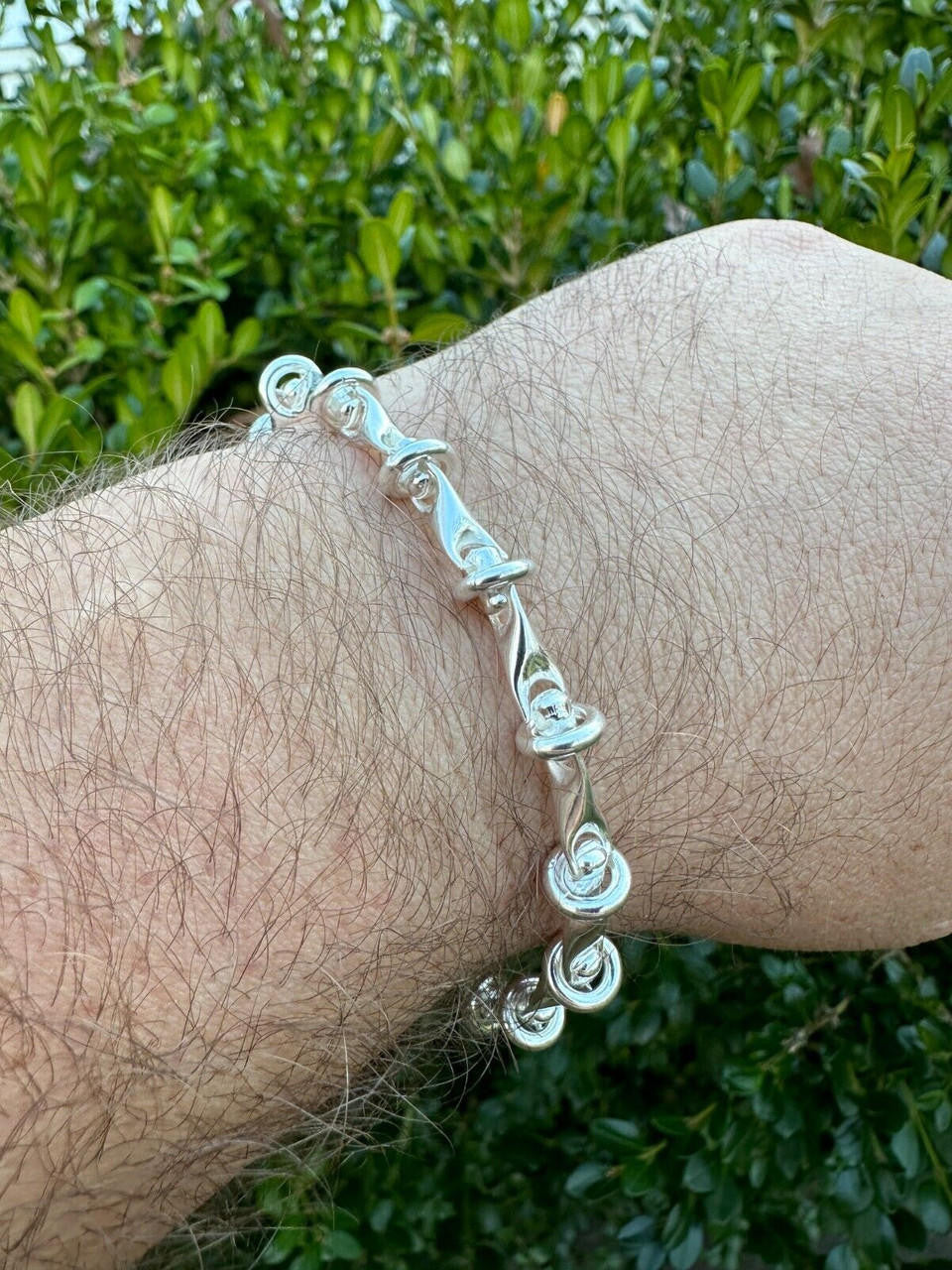 "Barbed Wire" Custom Bracelet - 925 Sterling Silver - 7"-9" - 8mm