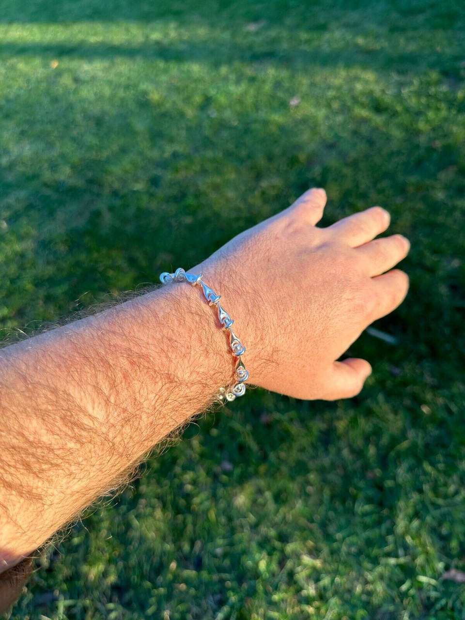 "Barbed Wire" Custom Bracelet - 925 Sterling Silver - 7"-9" - 8mm