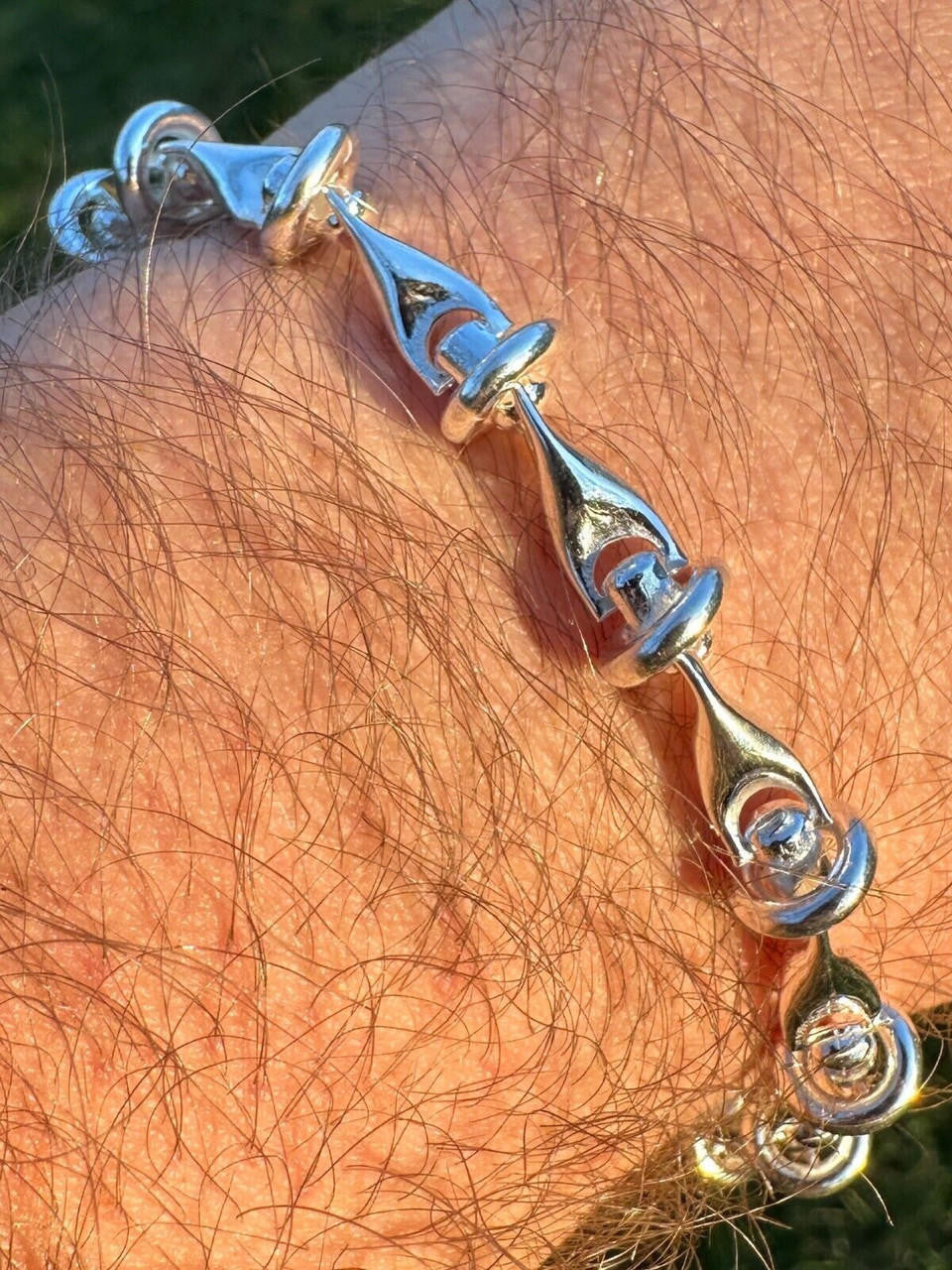 "Barbed Wire" Custom Bracelet - 925 Sterling Silver - 7"-9" - 8mm