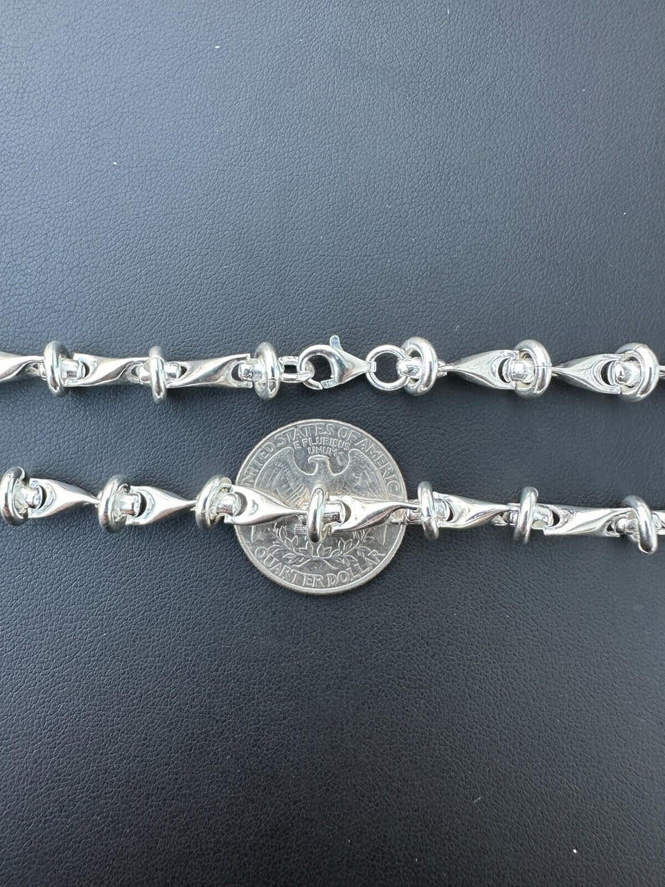 "Barbed Wire" Custom Bracelet - 925 Sterling Silver - 7"-9" - 8mm