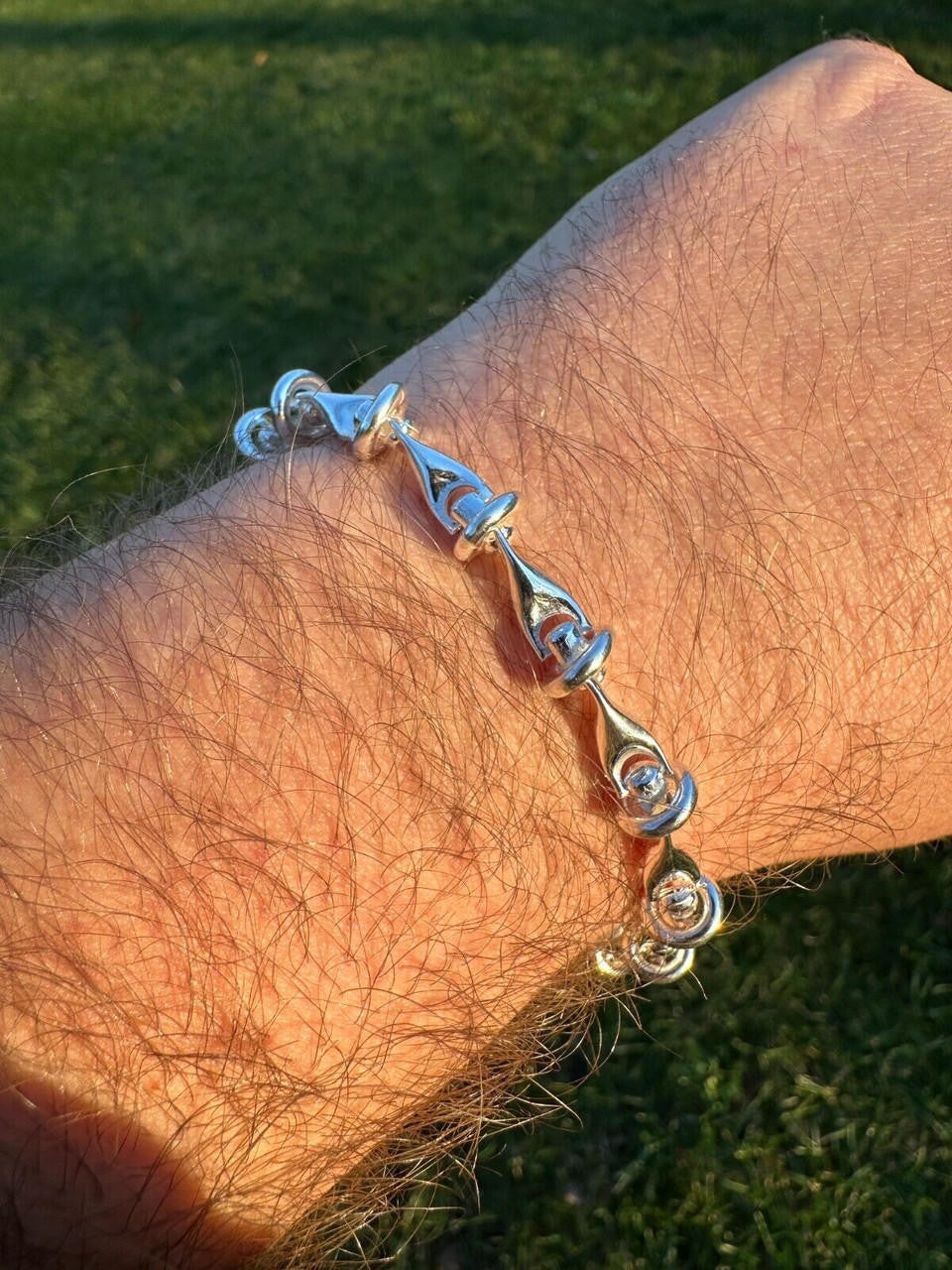 "Barbed Wire" Custom Bracelet - 925 Sterling Silver - 7"-9" - 8mm