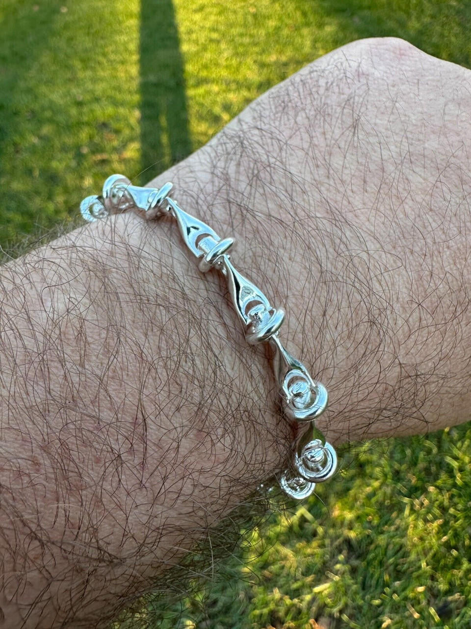 "Barbed Wire" Custom Bracelet - 925 Sterling Silver - 7"-9" - 8mm