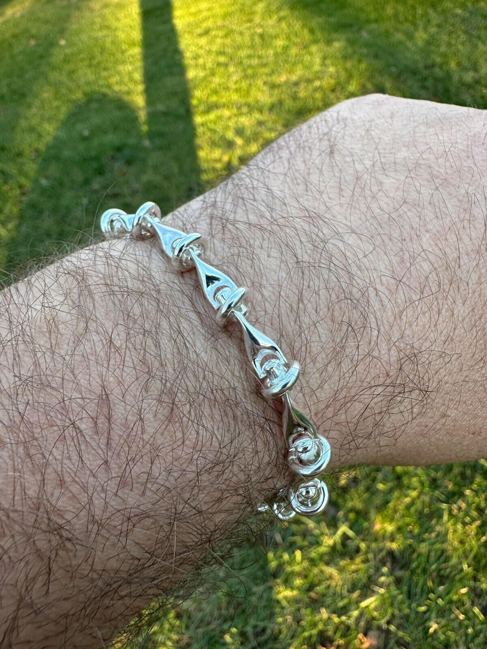 "Barbed Wire" Custom Bracelet - 925 Sterling Silver - 7"-9" - 8mm