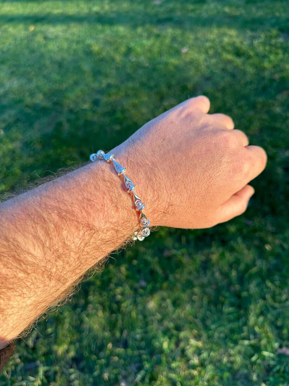 "Barbed Wire" Custom Bracelet - 925 Sterling Silver - 7"-9" - 8mm