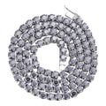Blue Gray MOISSANITE Tennis Chain Necklace Iced Out - 925 Silver - 5mm - 16"-28"