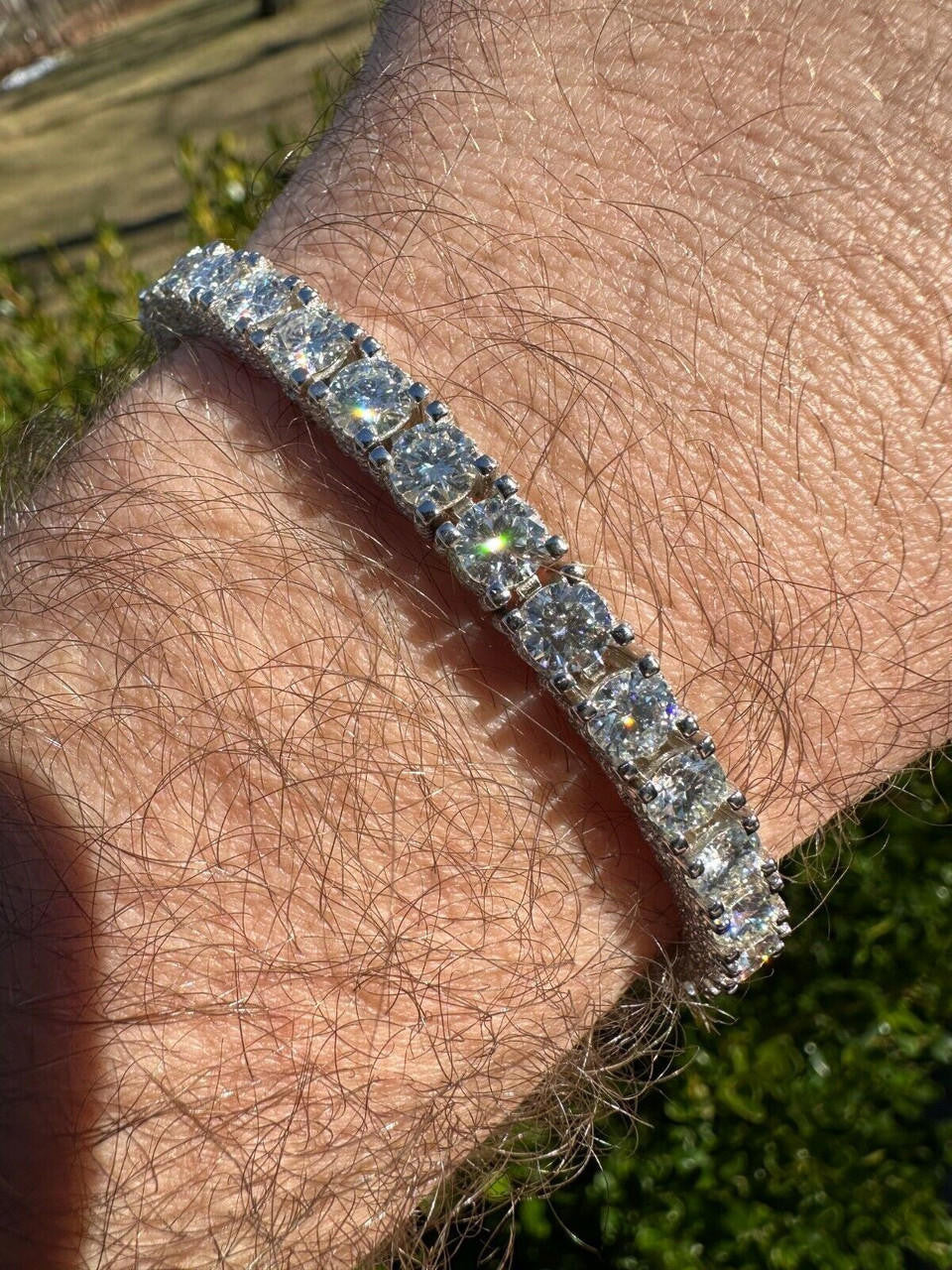 MOISSANITE Reinvented Tennis Bracelet Iced Out On All Sides - 925 Silver - 5mm - 6" - 9"