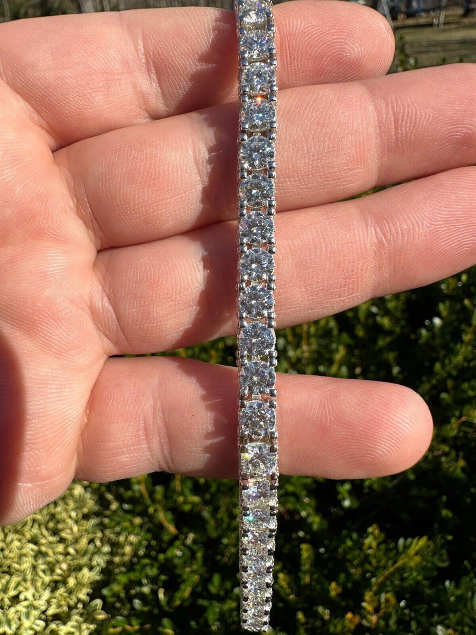 MOISSANITE Reinvented Tennis Bracelet Iced Out On All Sides - 925 Silver - 5mm - 6" - 9"
