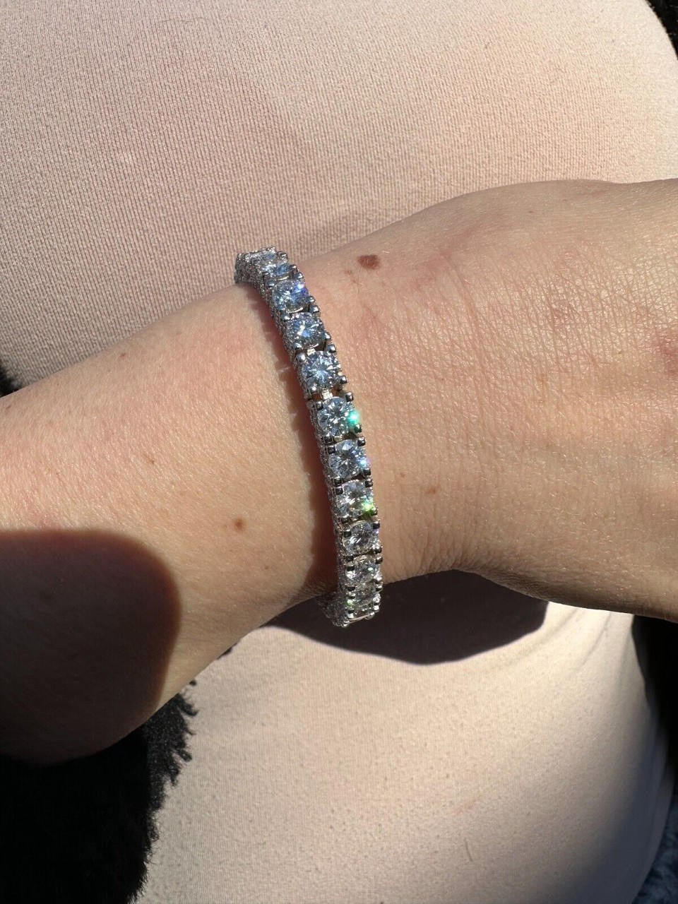 MOISSANITE Reinvented Tennis Bracelet Iced Out On All Sides - 925 Silver - 5mm - 6" - 9"
