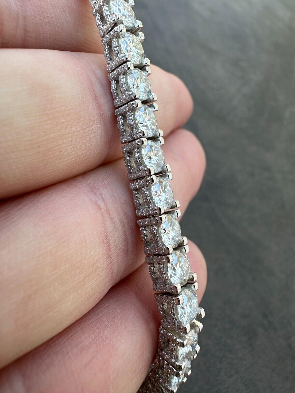 MOISSANITE Reinvented Tennis Bracelet Iced Out On All Sides - 925 Silver - 5mm - 6" - 9"