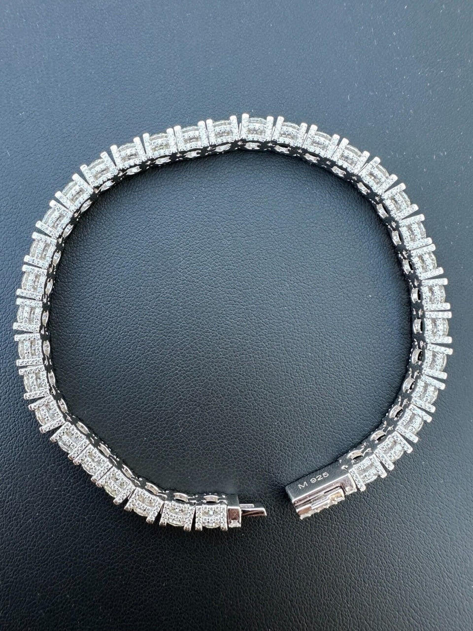 MOISSANITE Reinvented Tennis Bracelet Iced Out On All Sides - 925 Silver - 5mm - 6" - 9"