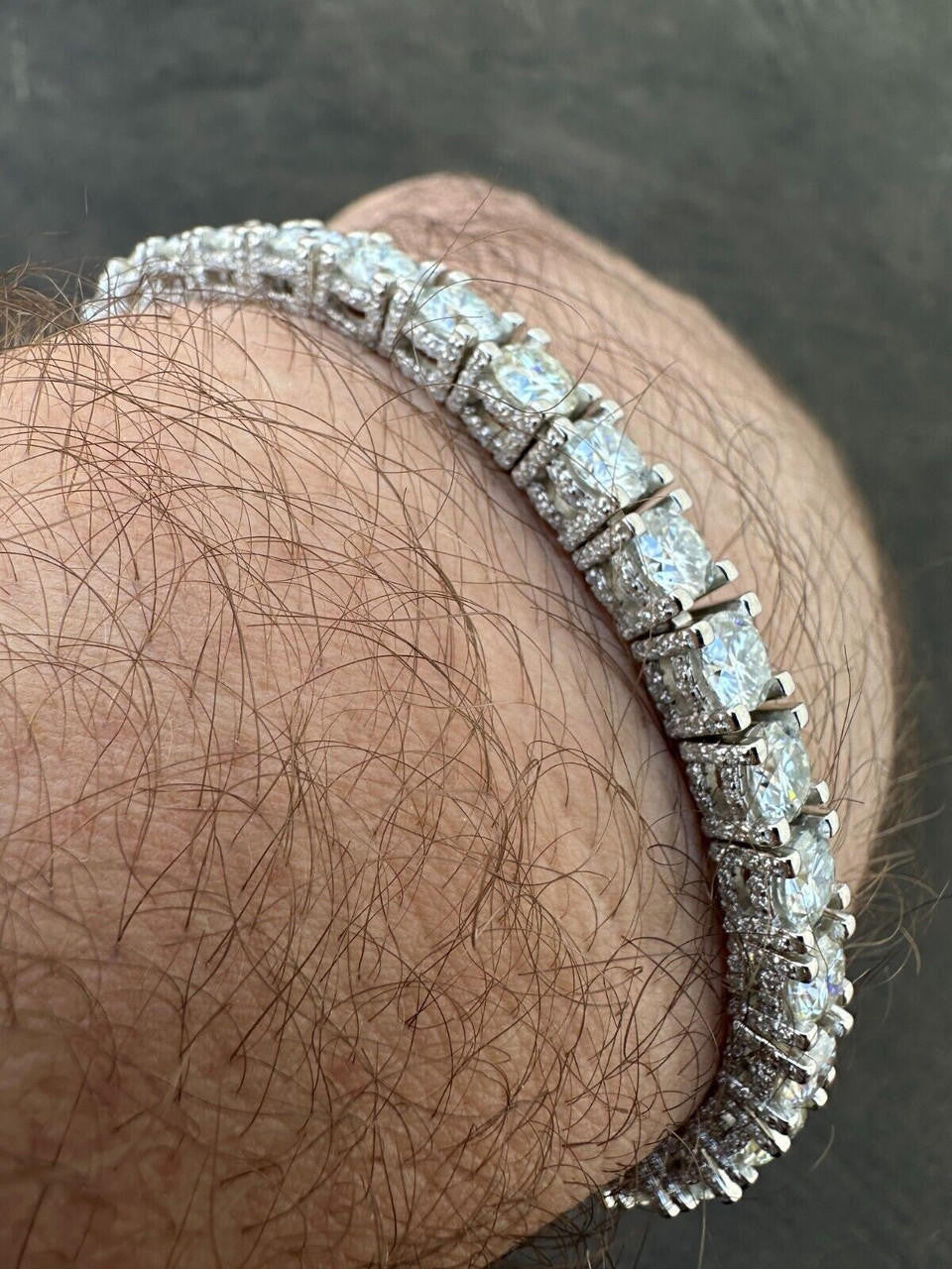 MOISSANITE Reinvented Tennis Bracelet Iced Out On All Sides - 925 Silver - 5mm - 6" - 9"