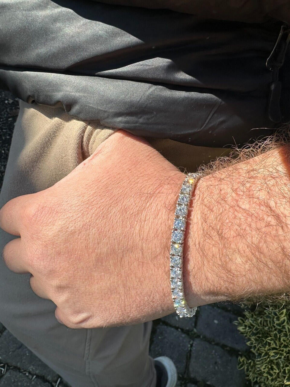 MOISSANITE Reinvented Tennis Bracelet Iced Out On All Sides - 925 Silver - 5mm - 6" - 9"